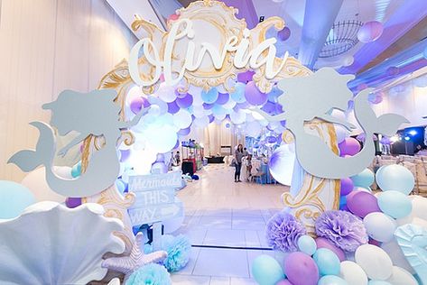 entrance | jowong19 | Flickr Under The Sea Entrance Decor, Under The Sea Themed Party, Mermaid Birthday Party Decorations, Mermaid Theme Birthday Party, Party Entrance, Sea Birthday Party, Mermaid Theme Party, Mermaid Parties, Little Mermaid Birthday