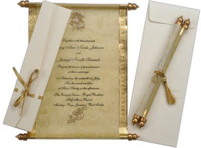 Royal wedding invitation - Now if we could only hire a squire to hand deliver them in a horse drawn carriage... #CupcakeDreamWedding #invitation Scroll Invitations, Wedding Scroll, Royal Wedding Invitation, Egyptian Wedding, Scroll Wedding Invitations, Scroll Invitation, Anniversaire Diy, Medieval Wedding, Cheap Wedding Invitations