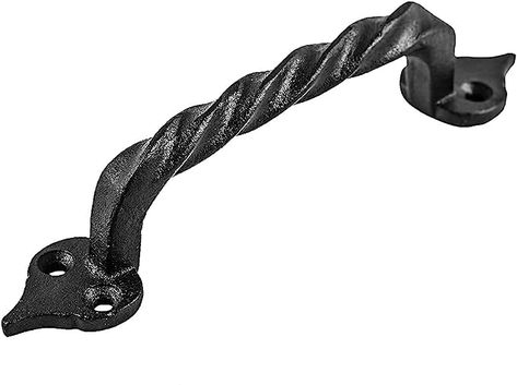 Renovators Supply Manufacturing Cabinet Handles for Cabinets and Drawers 5.8 in. Black Twisted Wrought Iron Cabinet Pulls with Mounting Hardware - - Amazon.com Cabin Hardware, Iron Cabinet Pulls, Handles For Cabinets, Iron Cabinet, Wrought Iron Doors, Old Cabinets, Door Pull Handles, Cabinet Pulls, Iron Doors