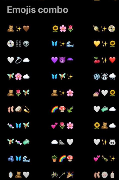 Two Emojis Combinations, Book Emoji Aesthetic, New Emoji Combinations, Cute Combo Emojis, Aesthetic Emjio Combo, Emoji Astetics Combo, Funny Emoji Combinations, Perfect Emoji, Emojis Meanings