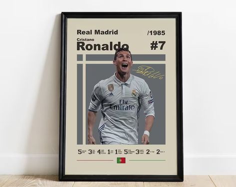 Store3DPaperCut - Etsy Vietnam Cristiano Ronaldo Poster, Ronaldo Poster, Sport Bedroom, Soccer Cards, Cristiano Ronaldo 7, Soccer Gifts, Photoshoot Themes, Football Poster, Hanoi Vietnam