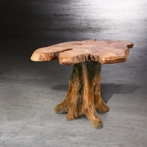 Ibolili Boom-Boom Coffee Table | Wayfair Tree Stump Table, Stump Table, Wood Furniture Plans, Pedestal Coffee Table, Drum Coffee Table, Solid Coffee Table, Log Furniture, Cool Tables, Solid Wood Coffee Table