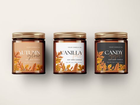 "Our self-customisable Candle Label Templates are a ready-designed, instant download solution to help you brand your beautiful candle products - saving you valuable time as the designing has been done for you! Quick & easy to edit & customise to your candle business in Canva, then save to your computer or laptop & print at home or professionally. Available now👆 3 sizes including reverse label design & 3 colours included, but choose any colour you wish in Canva! 🌈 These modern templates are ide Label Design For Candles, Candle Labels Design Ideas, Candle Label Design Ideas, Candle Jar Design, Candle Label Ideas, Candle Labels Ideas Glass Jars, Candle Label Design, Aesthetic Candle Label, Christmas Candle Labels