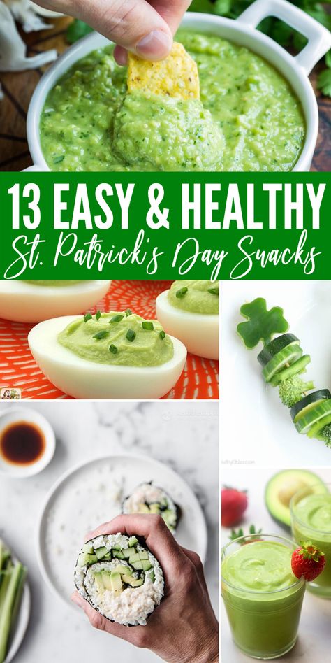 13 Healthy and easy St. Patrick's Day snacks that will be a treat for kids and adults. Fun colors, easy snack recipes loaded with nutrients. #passion4savings #stpatty #stpatricksday #easy #healthy #snacks #holiday #green #healthysnacks #ideas #recipes Healthy St Pattys Day Snacks, St Patrick’s Day Healthy Snacks, St Patrick’s Day Snacks Easy, Healthy St Patricks Day Snacks For Kids, St Patrick’s Day Snacks For Party, Healthy St Patricks Day Desserts, St Patricks Day Snacks Kids, St Patrick’s Day Appetizers Easy, St Patricks Day Snacks For Work