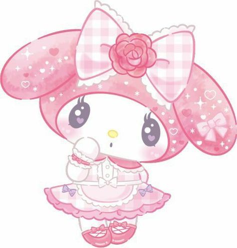 Kawaii Sanrio Stickers, Melody Sticker, Melody Icon, Kawaii My Melody, Pink Wallpaper Hello Kitty, Japanese Poster Design, My Melody Wallpaper, Hello Kitty Aesthetic, Cute Kawaii Animals