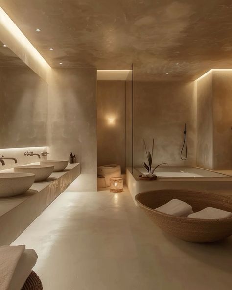 Bathroom Zen Style, Home Spa Bathroom, Luxury Spa Bathroom, Spa Style Bathroom, Home Spa Room, Relaxation Space, Spa Inspired Bathroom, Big Bathrooms, Interesting Design