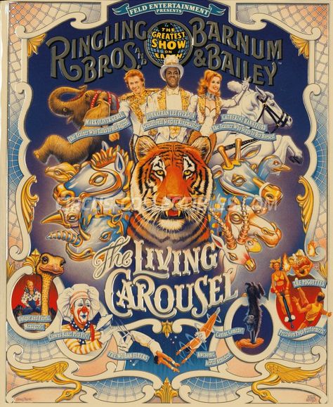 Ringling Bros. and Barnum & Bailey Circus Circus Program - USA, 1999 Circus Illustration, Old Circus, Vintage Circus Posters, Circus Design, Barnum Bailey Circus, Ringling Brothers, Circus Aesthetic, Circus Poster, Circus Art