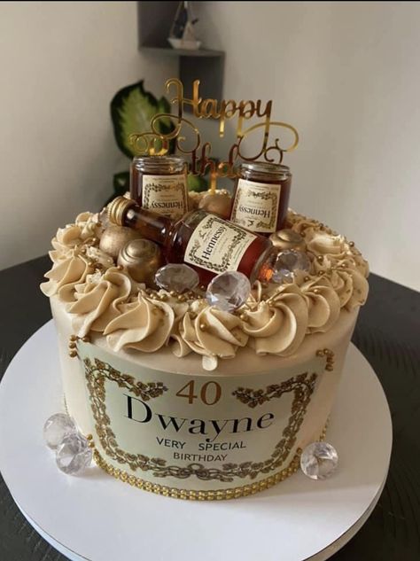 Alcohol Birthday Cake, Hennessy Cake, Basketball Birthday Cake, Liquor Cake, Cake Design For Men, Alcohol Cake, Birthday Party Snacks, Birthday Cake For Him, 21st Birthday Cakes