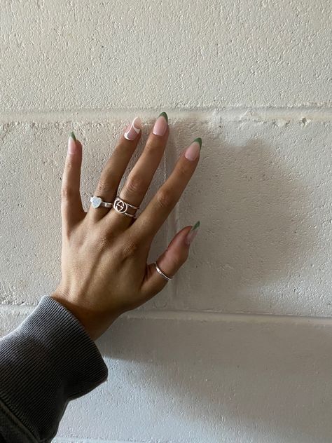 Simple Ring Aesthetic, Gucci Rings Women, Silver Gucci Ring, Gucci Ring Aesthetic, Gucci Ring Women, Aesthetic Gucci, Sage Green Aesthetic, Gucci Ring, Ring Aesthetic