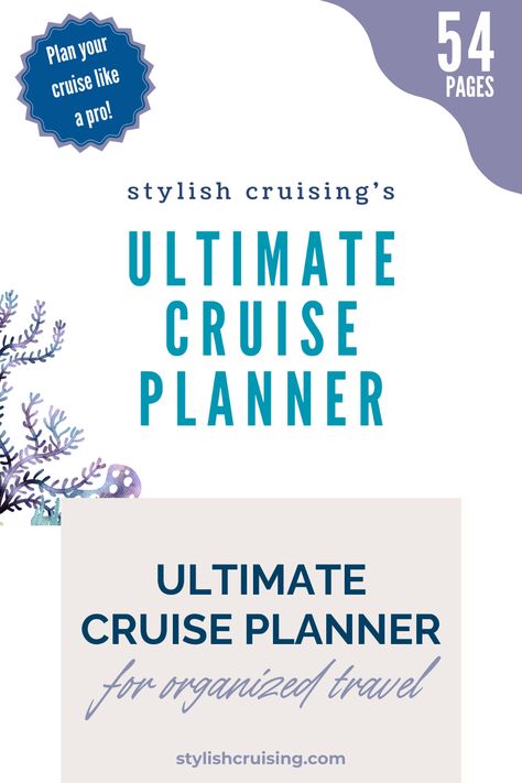 Get ready for your cruise with the Ultimate Cruise Planner! This 54-page digital download includes everything you need to plan and organize your trip effectively. From research to budgeting, packing to itineraries, this planner has it all in an easy-to-use PDF format. Ideal for those who love to have every detail of their cruise perfectly planned. Cruise Planning Printables, Free Cruise Planner Printables, Cruise Printables Free, Planning Printables Free, Cruise Planner, Cruise Checklist, Organized Travel, Group Cruise, Cruise Planning