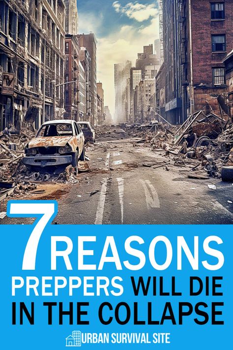 Think you're prepared for the end of the world? It's time for a reality check. This eye-opening article reveals the 7 reasons preppers could die after a worldwide collapse. From overlooked essentials to a dangerous dependence on technology, discover how even the most prepared can meet their demise. End Of World Prep, Doomsday Prepping Aesthetic, End Of The World Prepping, End Of World Survival, Prepers Survival Guide, Prepper House, Prepper Essentials, Ww3 Prepping, Preppers Survivalist