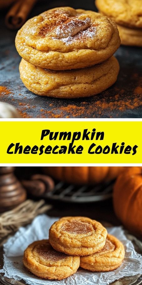 Yummy Pumpkin Cheesecake Cookies with Maple Glaze Pecan Pie Cookies Recipe, Moldy Bread, Frosted Pumpkin Cookies, Pumpkin Cheesecake Cookies, Pumpkin Cookies Healthy, Pecan Pie Cookies, Soft Pumpkin Cookies, Thanksgiving Baking, Pumpkin Cookie Recipe