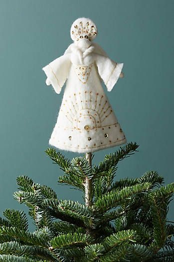 Diy Tree Topper, Anthropologie Christmas, Handmade Felt Ornament, Diy Angels, Christmas Tree Angel, Diy Christmas Tree Topper, Christ Centered Christmas, Angel Christmas Tree Topper, Angel Tree Topper