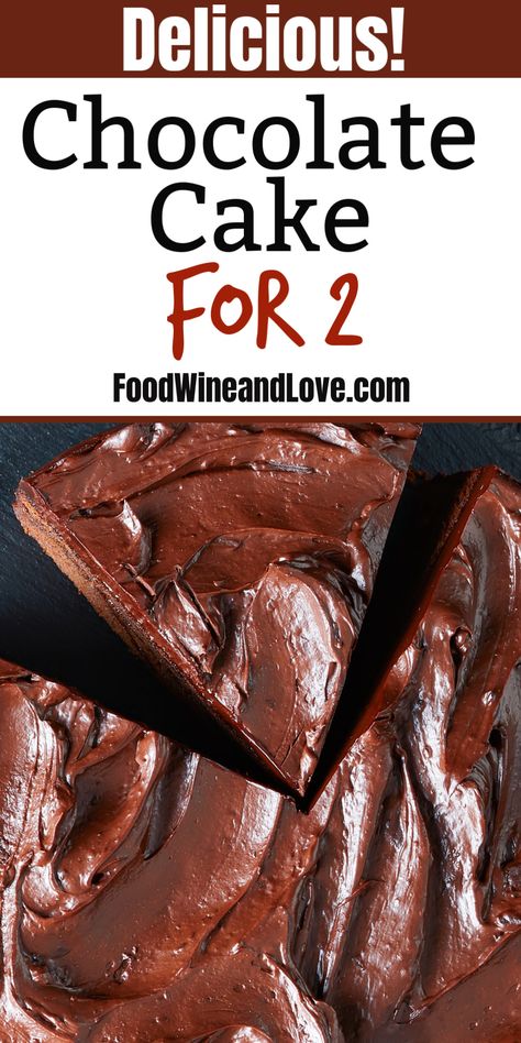 Wow! This delicious cake for two is the perfect dessert recipe for sharing :) Chocolate YUMMY  https://foodwineandlove.com/delicious-chocolate-cake-for-two/ Chocolate Cake For Two, Cake For Two Recipe, Small Chocolate Cake, Cake For Two, Delicious Chocolate Cake, Small Batch Baking, Dessert For Two, Tasty Chocolate Cake, Small Desserts