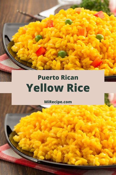 Puerto Rican yellow rice Vigo Rice Recipes Yellow, Puerto Rico Rice, Puerto Rican Side Dishes, Arroz Amarillo Recipe, Puerto Rican Yellow Rice, Puerto Rican Rice Recipe, Puerto Rican Recipes Rice, Ways To Cook Rice, Sazon Recipe