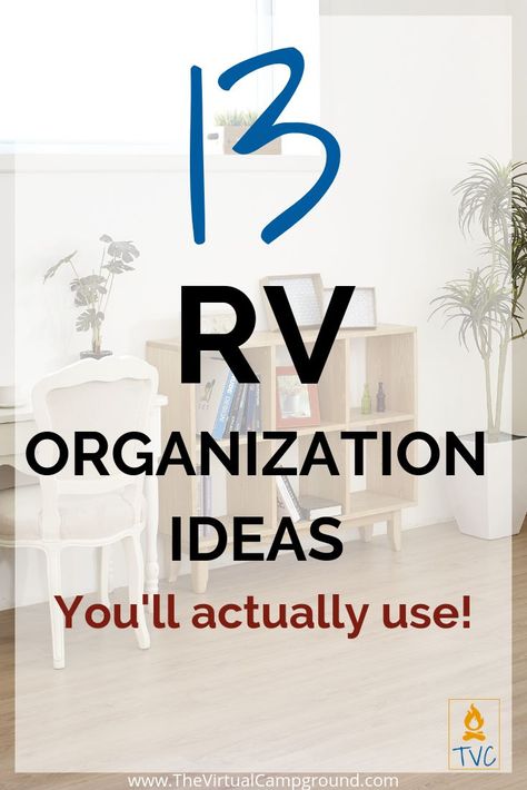 13 RV organization ideas you'll actually use! Storage solutions that you need for space saving when you're tiny living in your RV full-time with a family or with a pet! Click to learn the best tips and hacks for keeping your motorhome tidy. | www.TheVirtualCampground.com Rv Organization Ideas, Camper Redo, Rv Organization, Rv Maintenance, Travel Hack, Rv Tips, Travel Trailer Remodel, Van Ideas, Packing Clothes