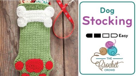 Crochet Dog Stocking Stocking Pattern Free, Crochet Christmas Stocking Pattern, Crochet Stocking, Crocheted Christmas, Dog Christmas Stocking, Dog Stocking, Crochet Christmas Stocking, Christmas Stockings Diy, Confection Au Crochet