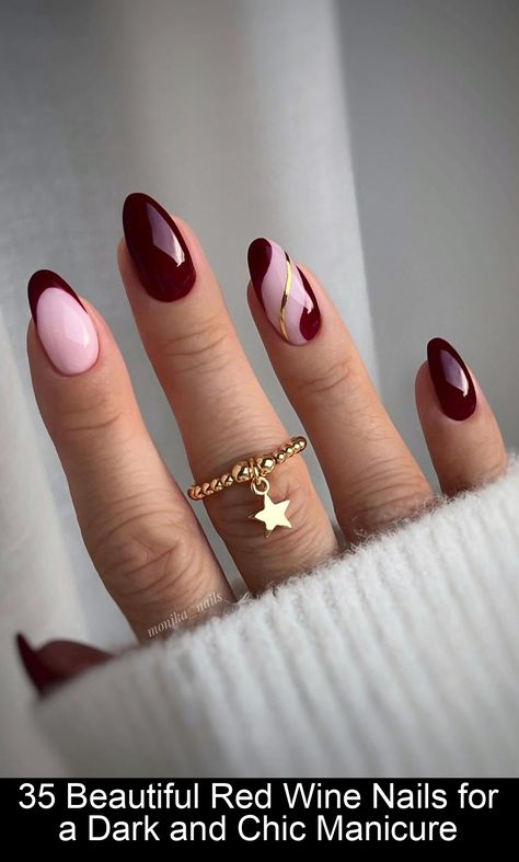 Red Wine Nails, Pumpkin Nail Designs, Chic Manicure, Dark Red Nails, Wine Nails, Red Nail Art, October Nails, Pumpkin Nails, Red Nail Designs