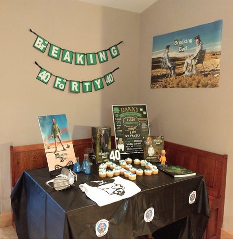 Looking for a 40th Bday theme for a die hard Breaking Bad fan Breaking Bad Decor, Breaking Bad Party Theme, Breaking Bad Party Decorations, Breaking Bad Party Ideas, Breaking Bad Birthday Party, Breaking Bad Theme, Breaking Bad Halloween, Breaking Bad Birthday, Drake Birthday Party