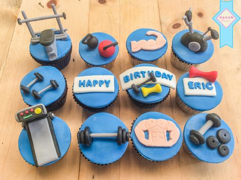 60th Birthday Theme, Novelty Cupcakes, Fitness Cake, Gym Cake, Wedding Cake Options, Cake For Husband, Tiny Cakes, Cupcake Art, Diy Gifts For Him