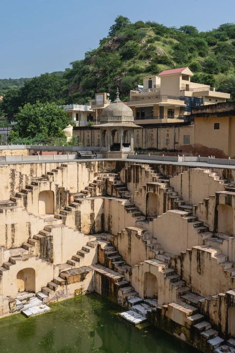 chand baori | chand baori stepwell | chand baori rajasthan | chand baori architecture | chand baori stepwell in india | chand baori jaipur | chand baori india | chand baori photography | chand baori well, india | abhaneri step well | abhaneri | abhaneri india | #chandabori #abhaneri #rajasthan #india Chand Baori Stepwell, Chand Baori, Step Well, Asia Places, India Trip, Temple Photography, Travel Movies, Travel Picture Ideas, Secret Escapes