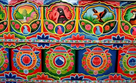 Salam Pakistan Kulturdagen | Truck Art Designs, Rickshaw Paint, Rickshaw Painting, Pakistan Truck Art, Rickshaw Art, Indian Truck Art, Indian Graphics, Indian Truck, Truck Art Pakistan