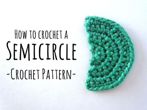 10010 A crochet semicircle can be used for many things, Amigurumis, accessoires and different clothes. For Amigurumis you can use ... Read more... Crochet Semicircle, Crochet Circle Pattern, Beginner Crochet Tutorial, Crochet Coaster Pattern, Crochet Circles, Rainbow Crochet, Crochet Round, Crochet Stitches Patterns, Crochet Applique