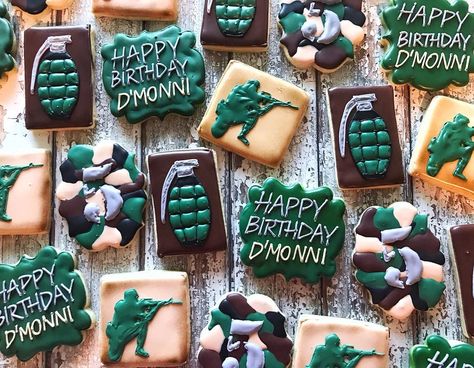 Army Theme, Theme Cookies, Cookie Ideas, Decorated Cookies, Sugar Cookie, Daisy, Canning