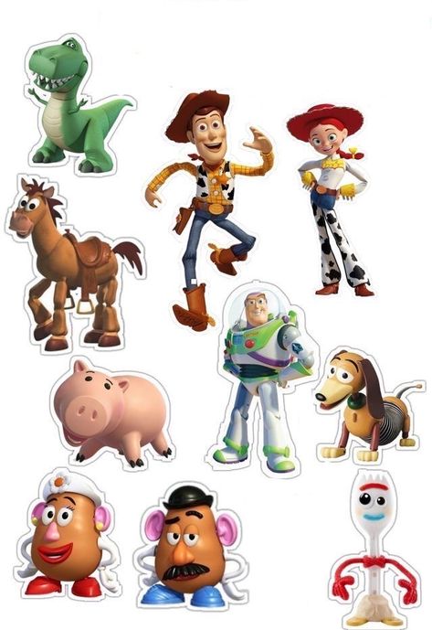 Toy Story Characters Printables, Toy Story Second Birthday Party, Toy Story Printables, Cupcake Toy, Toy Story Cupcakes, Toy Story Party Decorations, Parade Ideas, Toy Story Characters, Toy Story Birthday