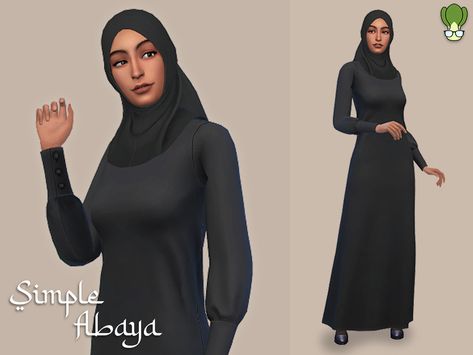 The Sims Resource - Simple Abaya #1 Simple Abaya, Tumblr Sims 4, Sims 4 Toddler, Casual Hijab, Sims Hair, Muslim Outfits, Modest Wear, Sims 4 Clothing, Islamic Fashion