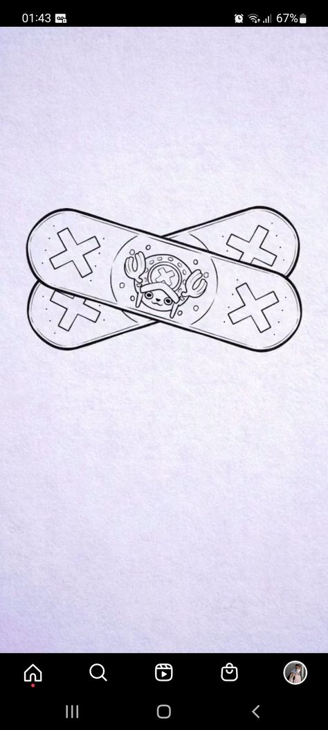 One Piece Chopper Tattoo Ideas, Cute One Piece Tattoo, One Piece Zoro Tattoo Ideas, One Piece Simple Tattoo, Simple One Piece Tattoo, One Piece Tattoo Ideas Minimalist, Retro Futurism Tattoo, Sanji Tattoo Design, Chopper Tattoo One Piece