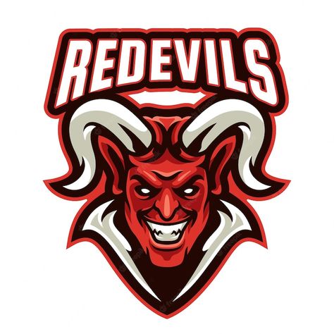 Premium Vector | Red devil Red Devils Logo, Gangster Disciples, Flamingo Logo, Viking Logo, Hockey Logos, Ufc Fighter, Bike Photoshoot, Red Devil, Dark Art Tattoo