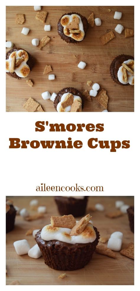 Smores Brownies, Cookie Cups Recipe, Brownie Cups, Mood Food, Brownie Bites, Favorite Dessert Recipes, Favorite Dessert, Cookie Cups, Birthday Idea