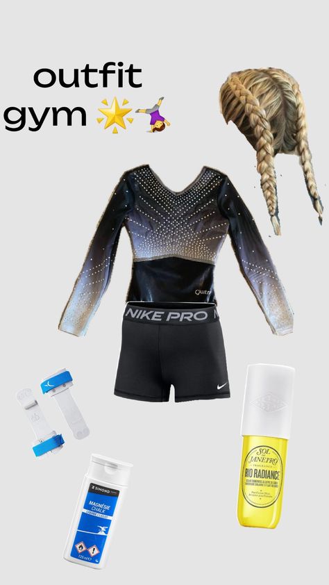 #gymnastique#outfit#🤸‍♀️ Gymnastics Outfits For Practice, Sporty Girl Outfits, Gymnastics Stuff, Gymnastics Competition, Outfit Gym, Gymnastics Training, Practice Outfits, Gymnastics Outfits, Bag Essentials