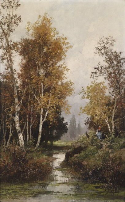 Vintage Painting Background, Oil Painting Background Landscape, Vintage Forest Painting, Realism Landscape Painting, Autumn Painting Aesthetic, Vintage Oil Paintings Landscapes, Fall Oil Paintings, Autumn Aesthetic Art, Autumn Art Painting