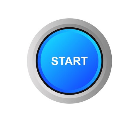 Start button | Premium Vector #Freepik #vector #push-button #start-icon #start-button #signs-symbols Start Button Icon, Dj Board, Pinterest Button, Button Image, Lose Thigh Fat, Start Button, Thigh Fat, Circuit Diagram, Push Button