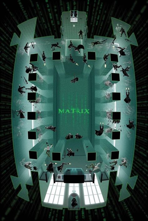 CBRPNK Matrix Poster, Enter The Matrix, Building Lobby, Paper Presentation, Sci-fi Movies, Pop Culture Art, Sideshow Collectibles, The Matrix, Gig Posters