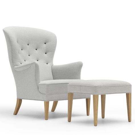 FH419 Heritage Chair designed by Frits Henningsen, manufactured by Carl Hansen and Son Cozy Reading Chair, Lounge Chair Ottoman, Scandinavian Furniture Design, Carl Hansen & Son, Modern Sofa Living Room, British Furniture, Contemporary Armchair, Tadao Ando, Carl Hansen