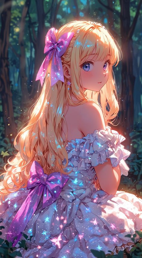 Anime Princess Wallpaper, Pretty Anime Art, Anime Princess Art, Anime Princess Beautiful, Blonde Princess, Female Anime Characters, Princess Anime, Persona Anime, Arte Do Kawaii