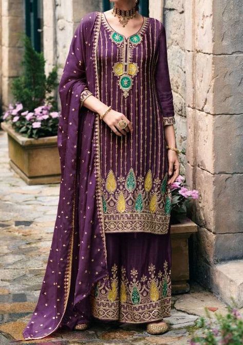 Palazzo Suits Indian, Plazzo Suits, Designer Salwar Kameez, Palazzo Suit, Sharara Suit, Ghagra Choli, Suits Design, Ethnic Looks, Party Kleidung