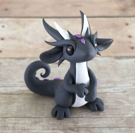 Grey scrap dragon by Dragonsandbeasties Polymer Dragon, Clay Dragons, Polymer Clay Dragon, Dragon Crafts, Clay Dragon, Polymer Clay Figures, Dragon Sculpture, Polymer Clay Sculptures, Polymer Clay Diy