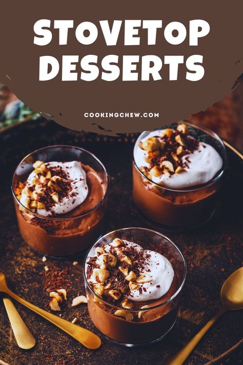 Stovetop Dessert Recipes, Skillet Desserts Stovetop, Stove Top Dessert Recipes, Stovetop Desserts Easy, Dessert Recipes Without Oven, Stove Desserts, Stovetop Cake, Desserts Without Oven, Stove Top Desserts