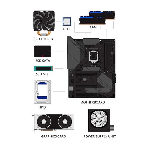 Computer Sketch, Arduino Projects Diy, Build A Pc, Gaming Pc Build, Streaming Setup, Pc Build, Computer Basic, Pose Inspiration, Hardware Components