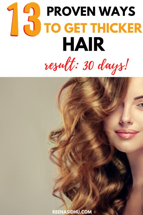 13 Proven Ways To Get Thicker Hair In 30 Days. If you are looking to have thicker hair, read this tips. # thick hair #how to get thicker hair tips Tips For Thick Hair, Thicken Hair Naturally, Thicker Hair Naturally, Color Correction Hair, Make Hair Thicker, Get Thicker Hair, Thick Hair Remedies, Brassy Hair, Stop Hair Breakage