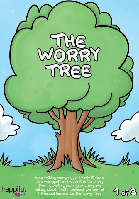 Worry Tree Activity, The Worry Tree, Worry Activities For Kids, Worry Activities, Family Therapy Activities, Mindful Colouring, Tree Activity, Counseling Lessons, Safe Environment