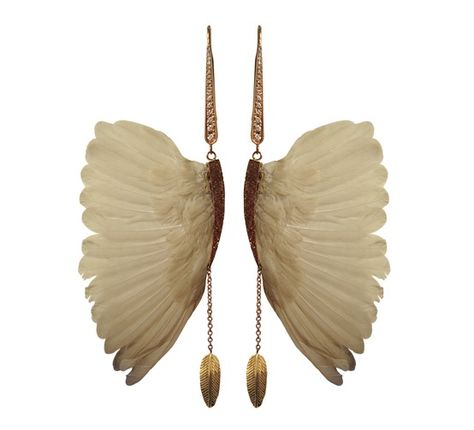 Daniela Villegas - Wing Earrings, roseark.com Daniela Villegas, Zebra Finch, Victorias Secret Models, Ear Candy, Jewelry Hand, Wing Earrings, Contemporary Jewelry, Art Jewelry, Tassel Necklace