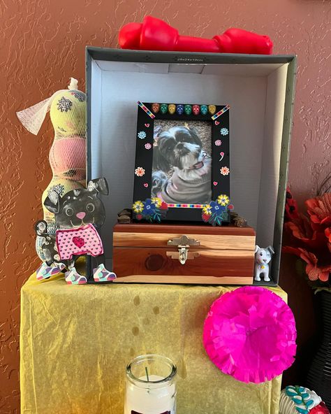 Beatle’s home ! October 27th commemorates pets that have passed away, which has also been described as “ Día de los Muertos (day of the dead) for pets”. Today lots of Mexican households make room on their altars to remember their pets who have lived their lives and honor them for bringing love and companionship while they lived. Today we made space on our altar for Beatle, our dog , which was a meaningful gift to my older sister that she received for her 15th birthday. Beatle passed away Se... October 27, Older Sister, 15th Birthday, Day Of The Dead, Meaningful Gifts, The Dead, Bring It On, Birthday, Gifts