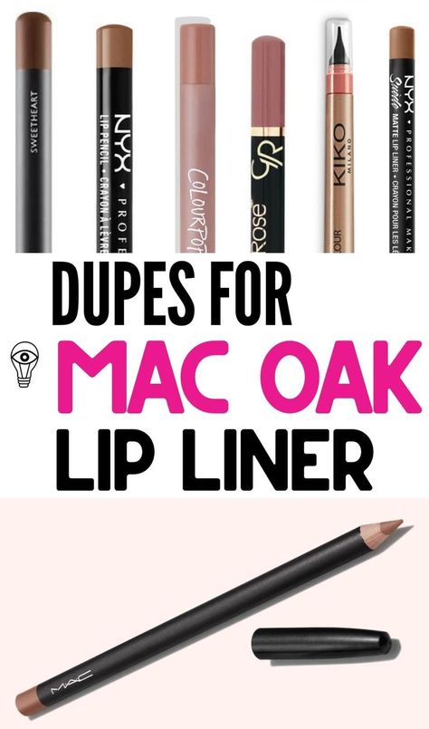 Find here the best MAC Oak lip liner dupes from Colourpop, Morphe, NYX, Kiko and more - all the best nude lip liners from drugstore makeup brands. The MAC Oak lip liner was worn by Sofia Richie, and to avoid running out of this gem of a nude MAC lip liner, these are all the best nude drugstore lip liner shades to snatch! Best Lip Liner Drugstore, Drugstore Lip Liner, Lip Liner Drugstore, Best Lip Liners, Nyx Lip Liner, Mac Lip Liner, Mac Lipstick Colors, Best Mac Lipstick, Mac Lipstick Shades