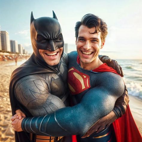 Batman and Superman Beach Selfie 🌊📸 Superheroes need a break too! Check out this stunning AI-generated image of Batman and Superman taking a selfie together on the beach. Who knew they could have so much fun in the sun? 😂☀️ #SuperheroFriendship #AIArt #BeachDay #Batman #Superman #BeachSelfie #AIArt #DigitalArt #SuperheroBuddies #SummerVibes #SuperheroArt #EpicSelfie #ComicBookHeroes #AIgenerated #ArtLovers #FantasyArt #ArtDaily #CreativeArt #EpicMoment #ArtCommunity #SunAndSand #Superheroes... Funny Superman, Superman Pictures, Super Family, Beach Selfie, Taking A Selfie, Batman Superman, Need A Break, Batman And Superman, Fun In The Sun