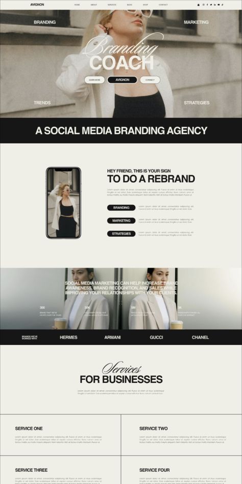 Create a stunning website for your creative business with this modern Wix template. With its clean design and user-friendly features, you'll be able to showcase your work and attract new clients in no time. #wix #websitetemplate . #Social_Media_Manager_Website_Design #Design_Website_Portfolio #Influencer_Website #Website_Styles Social Media Manager Website Design, Editorial Website Design, Social Media Manager Website, Coaching Branding, Personal Website Design, Photographer Social Media, Editorial Website, Wix Web Design, Template For Social Media